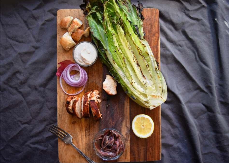 Cedar Planked Chicken Caesar Salad Recipe – FireFly Barbecue