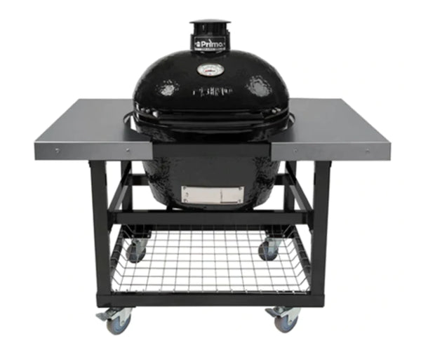 Primo Grills LG 300 Ceramic BBQ Grill cart with SS table