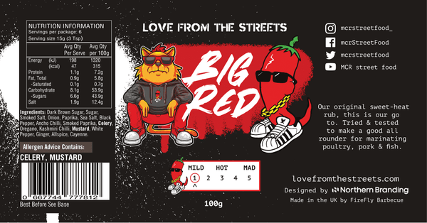 Big Red BBQ Rub - lfts, lfts seasonings, love from the streets. Love From The Streets by FireFly Barbecue