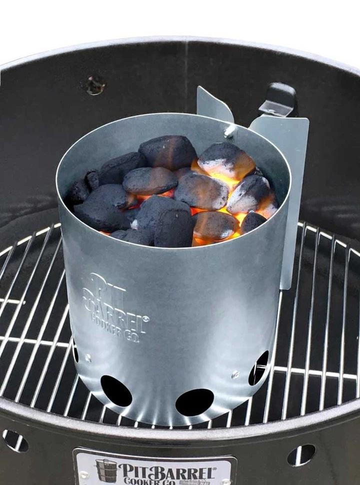 Pit Barrel Chimney Starter Charcoal Tool No Lighter Fluid
