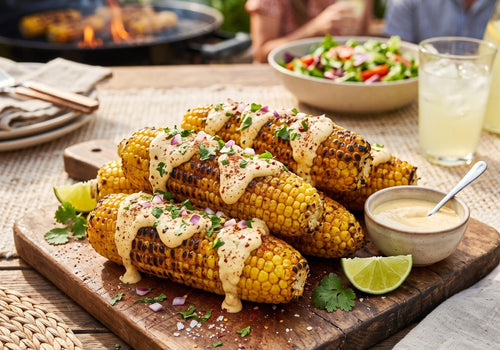 Cajun Grilled Corn on the Cob with Amarillo Aioli