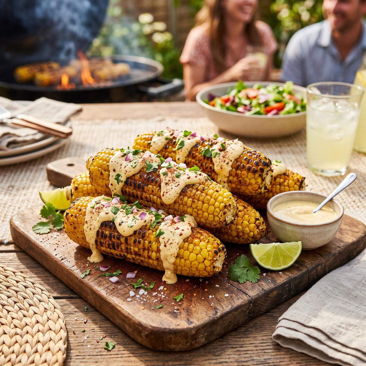 Cajun Grilled Corn on the Cob with Amarillo Aioli