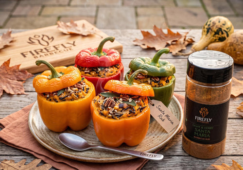 Savory Pumpkin & BBQ Rub Stuffed Peppers
