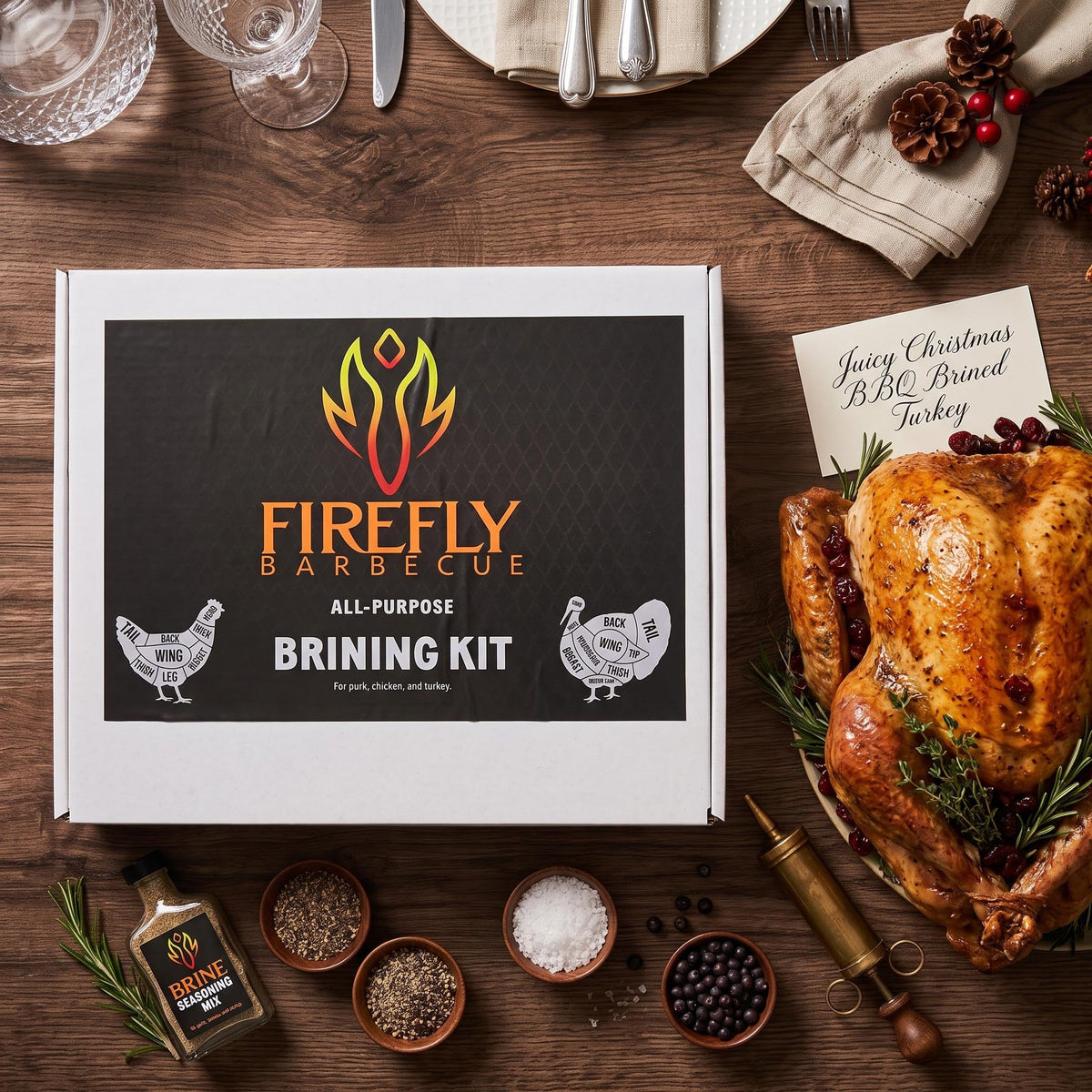 Juicy Christmas BBQ Brined Turkey