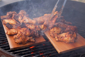 Cedar Planked Chicken Wings - FireFly Barbecue