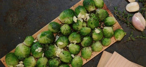 Oven Planked Brussel Sprouts with Garlic and Parmesan Recipe - FireFly Barbecue