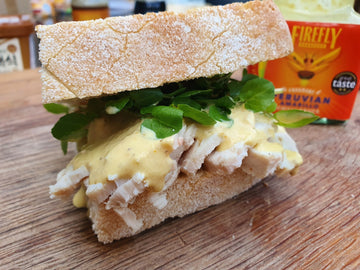 Turkey Sandwich with Amarillo Sauce - FireFly Barbecue