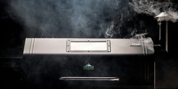Premium Green Mountain Prime Grill smoking with rich BBQ flavor