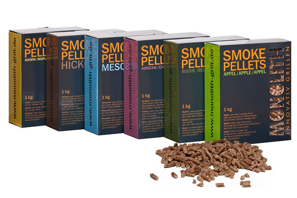 Monolith Kamado Smoker Pellets are pure hardwood with no bark content, each producing their own distinctive flavour.