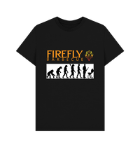 Men's BBQ T-shirt with evolution graphic and fire logo