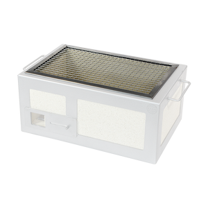 Nano Pro Kasai Konro Grill with Mesh Spare installed, showcasing compatibility and fit for outdoor BBQ enthusiasts.