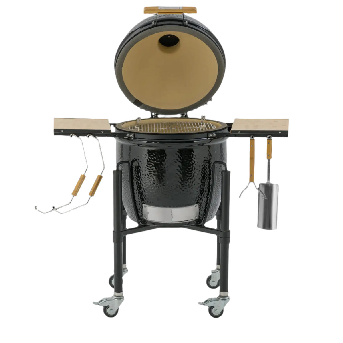 Open Monolith ONE Kamado Grill with cart
