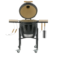 Open Monolith ONE Kamado Grill with cart