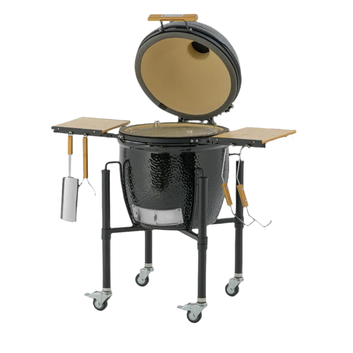 Folded Monolith ONE Kamado Grill with cart