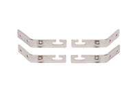 Set of four stainless steel mounting brackets for MONOLITH CLASSIC side tables, designed for secure grill attachment.