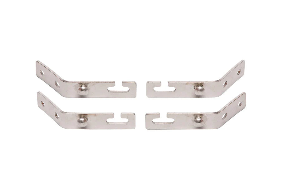 Set of four stainless steel brackets for MONOLITH LeCHEF side table, designed for secure attachment to outdoor grill units.