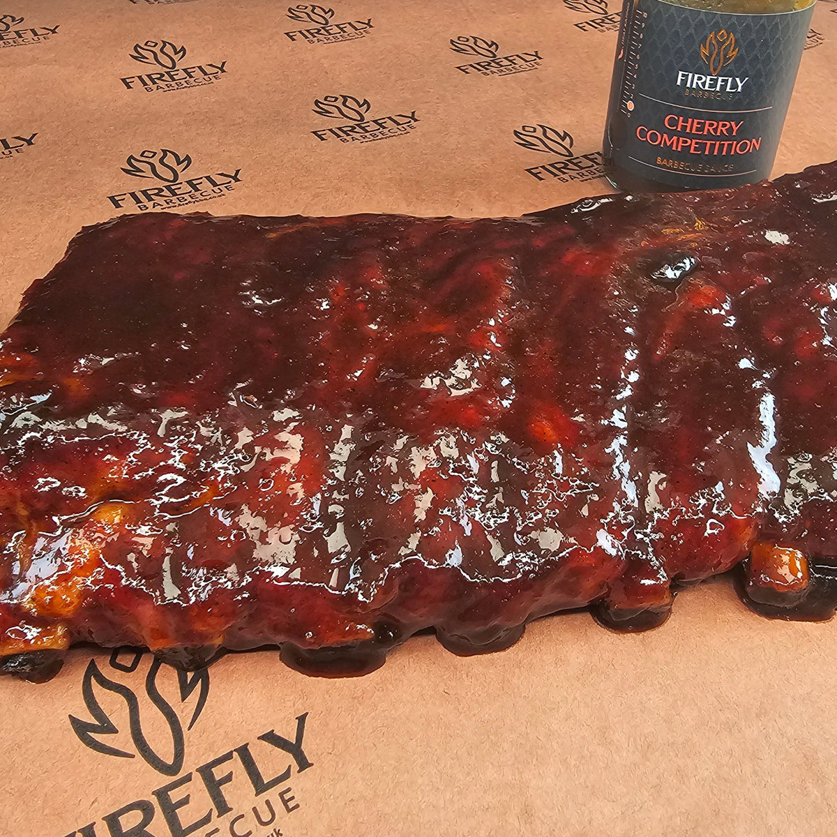 Barbecue sauce and rub for grilling with pork ribs