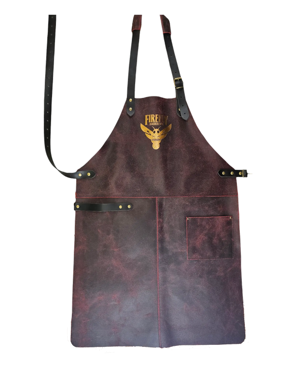 Leather BBQ Apron Jack the Ripper FireFly Barbecue FireFly Barbecue