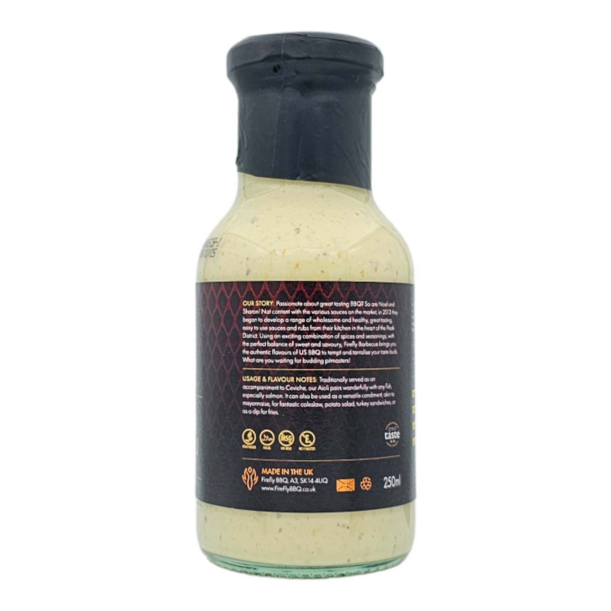Peruvian Amarillo Chilli Aioli bottle side
