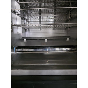 Close-up of Borniak Commercial Smoker's lower rack section with heating element, designed for even heat distribution and efficient smoking.