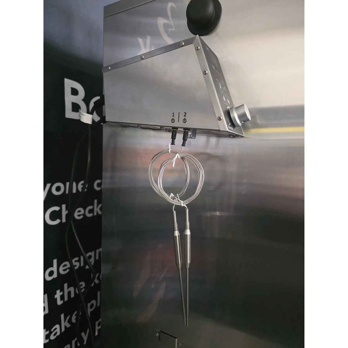 Stainless steel Borniak food smoker with interior racks