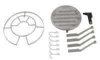 Cross-section of Monolith outdoor grill showing internal heating chamber and grill grate
