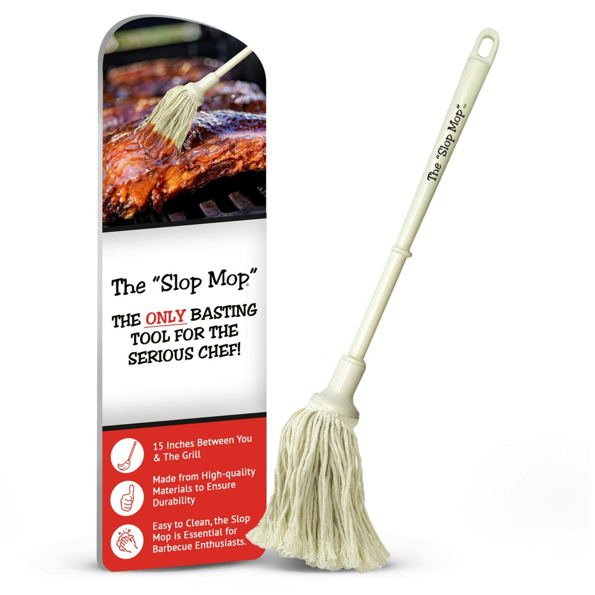 BBQ basting mop tool for grilling with sauce