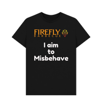 Black men's T-shirt with Firefly quote and logo, casual apparel for fans