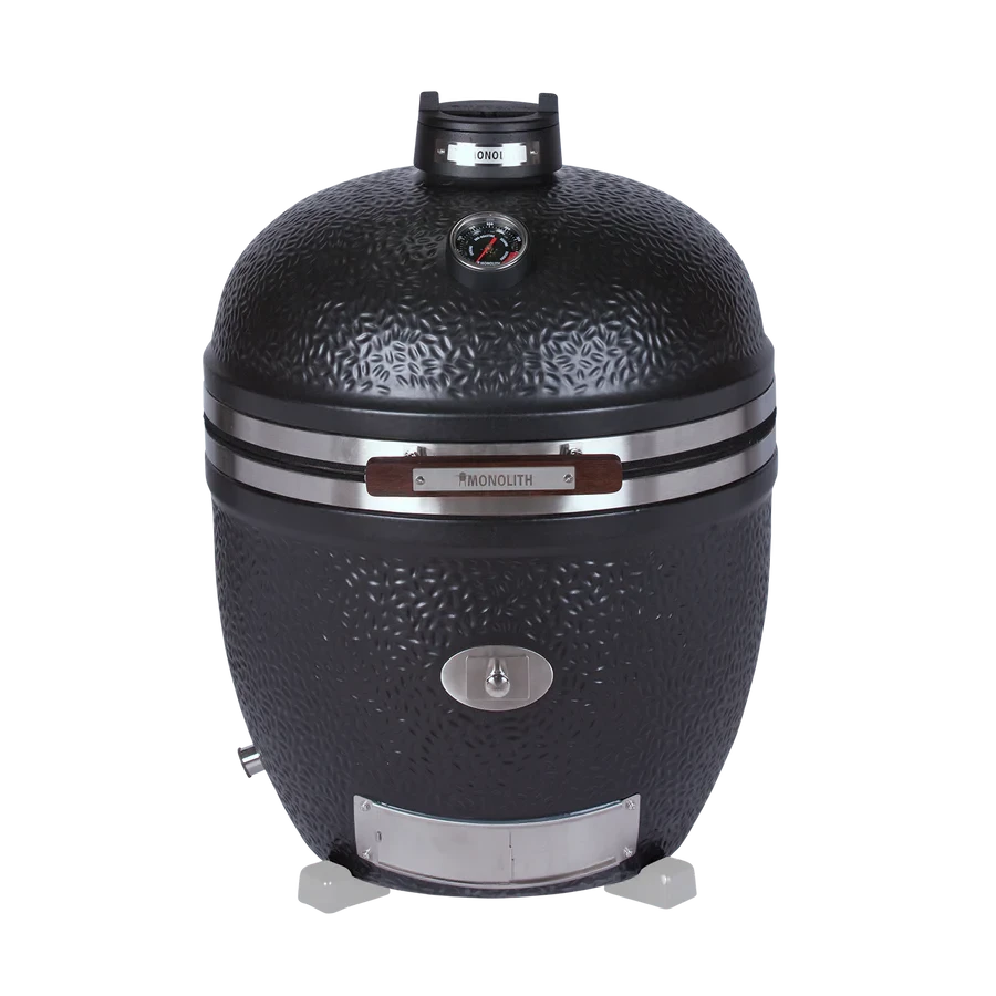 Avantgarde LeChef Monolith grill with textured black surface and digital thermometer