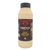Large bottle of Peruvian Amarillo Chilli Aioli BBQ sauce