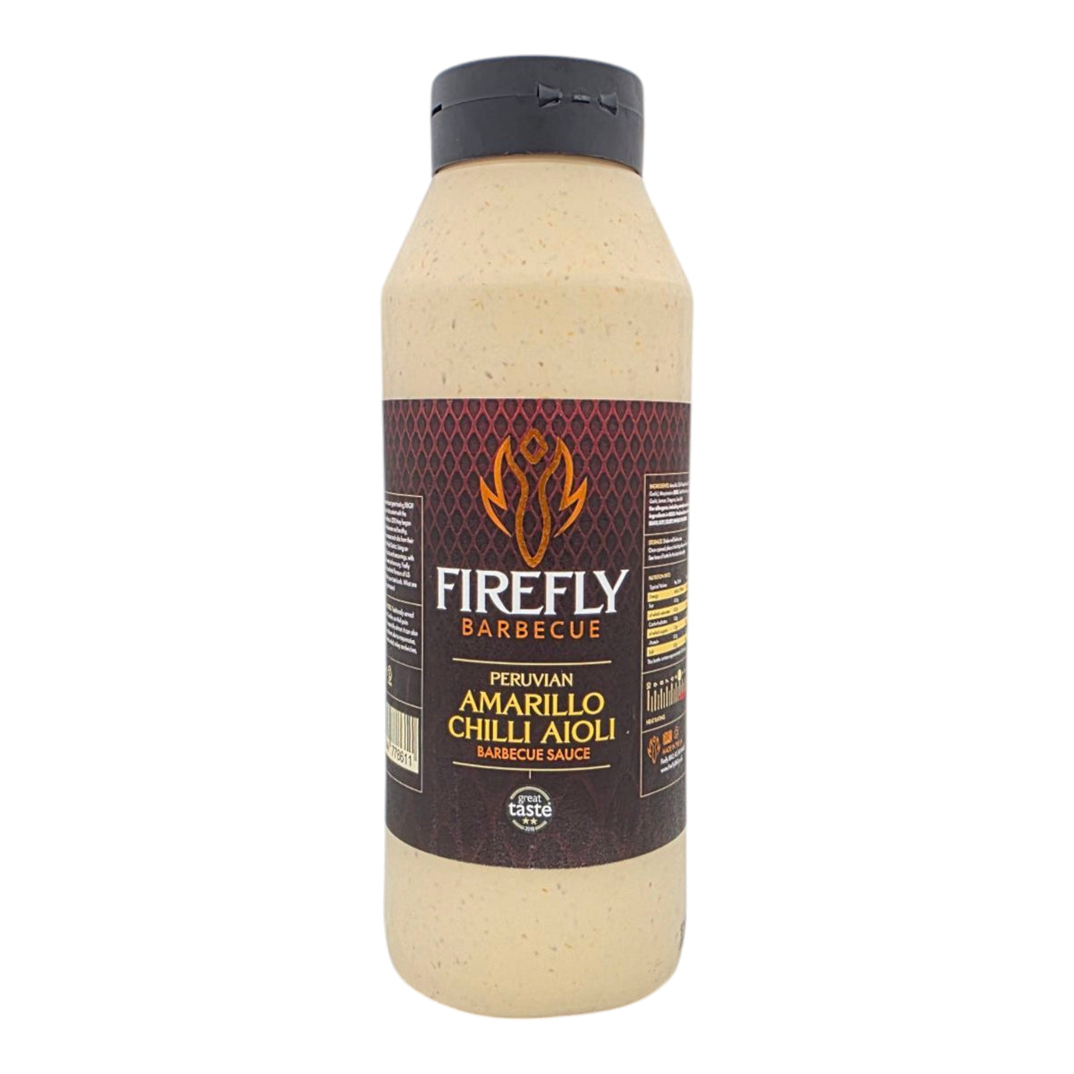 Large bottle of Peruvian Amarillo Chilli Aioli BBQ sauce