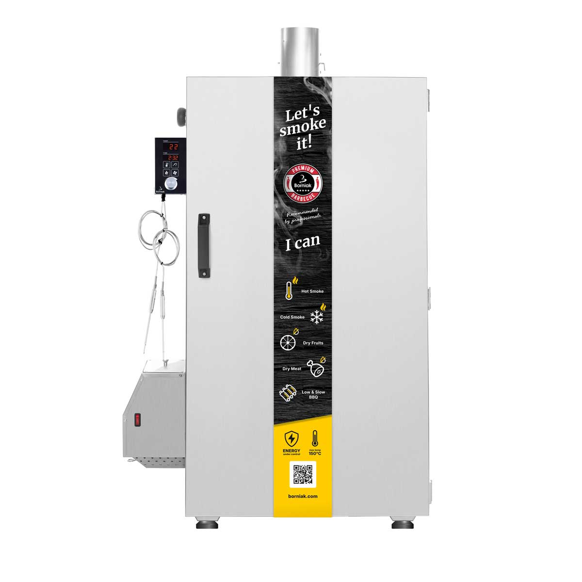 Borniak 150L BBQ Smoker with WiFi control and large capacity