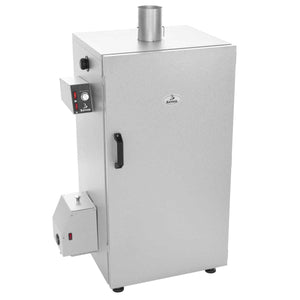 Closed Borniak stainless steel food smoker with door handle