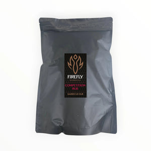 Black packaging pouch of Firefly Competition BBQ Rub