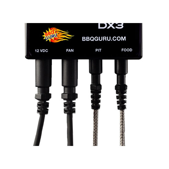 BBQ Guru DigiQ DX3 control unit with multiple sensor cables