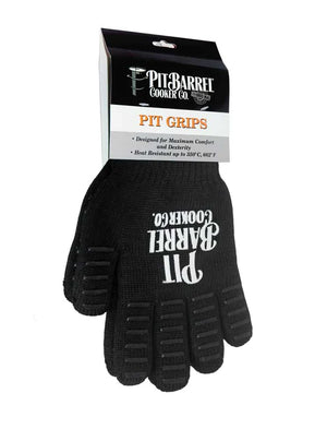 Packaged Pit Barrel Pit Gloves - FireFly Barbecue featuring heat resistance up to 662°F, designed for comfort and dexterity in grilling tasks.