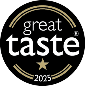 Great Taste 2025 award badge in black and gold, highlighting the premium quality of the Greek Gyro BBQ Rub seasoning blend.