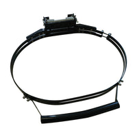 Black grill hinge kit with spring mechanism for Primo grills