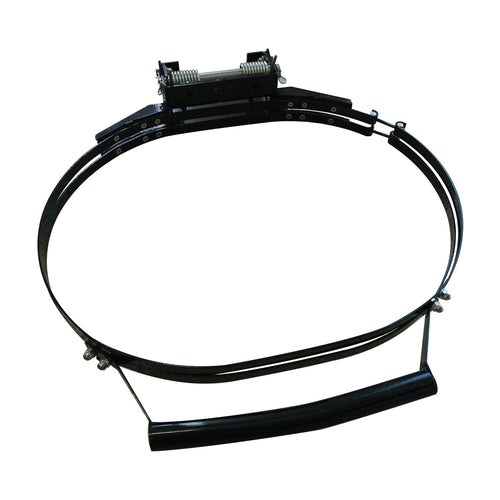 Primo grill hinge kit with black metal hinge and spring mechanism