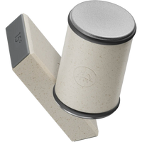 HORL 3 Cruise Knife Sharpener shown with 15° angle block, highlighting its compact, eco-friendly build and dual sharpening surfaces.