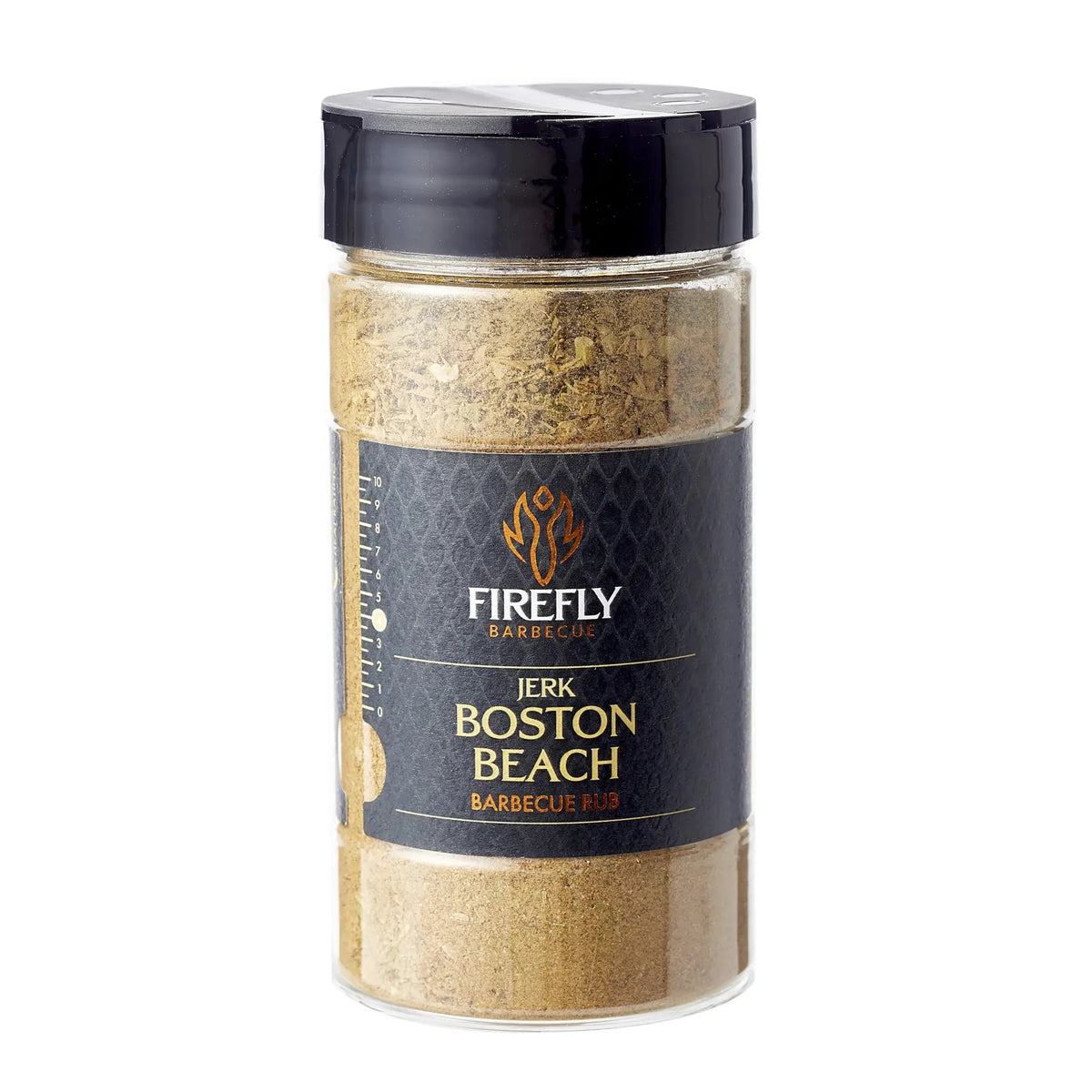 Boston Beach Jerk BBQ rub from the BBQ Herby Legend gift set, a sugar-free Caribbean-inspired spice mix in a shaker jar.