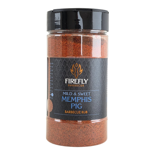 Firefly Memphis BBQ rub jar with black lid