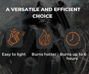 Restaurant Grade Charcoal Briquettes 10kg - Natural, Smoke-Free