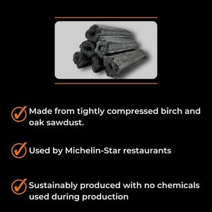 Restaurant Grade Charcoal Briquettes 10kg - Natural, Smoke-Free