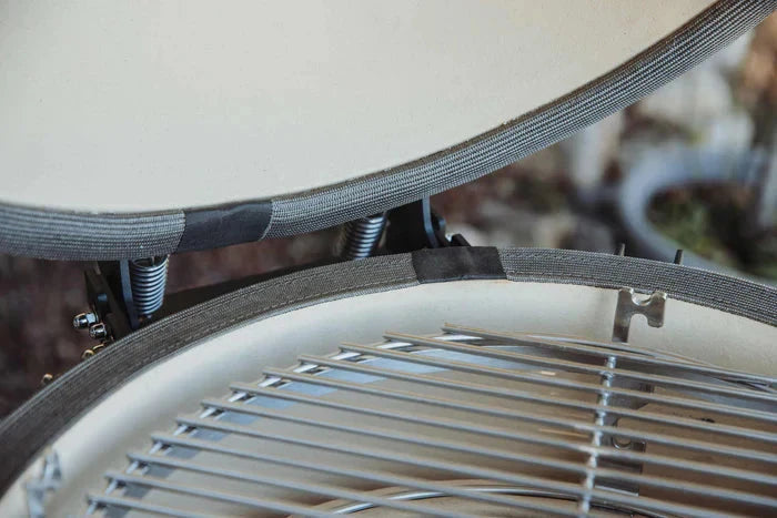Close-up of Monolith TWO grill interior with cooking grate