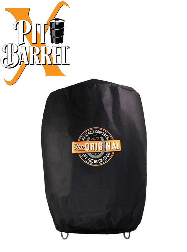 Pit Barrel Custom Fit Cover - FireFly Barbecue for Pit Barrel X model, showcasing thick, custom-fit design for superior outdoor grill coverage.
