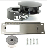 Primo ceramic grill air control upgrade kit with damper, mounting plate, and screws