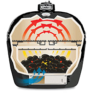 Primo Grill Ceramic Heat Deflector with drip pan inside