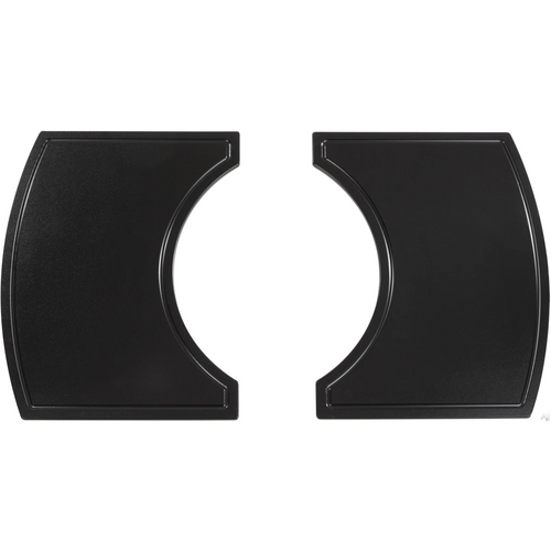 Primo Grill 2-Piece Island Top black plastic side shelves
