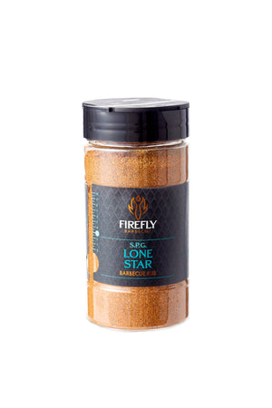 Firefly Barbecue S.P.G. Lone Star Rub from the Ultimate BBQ Pack, a savory spice blend ideal for Texas-style grilling and smoking.